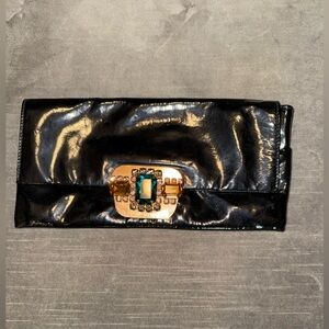 Prada patent leather clutch bag